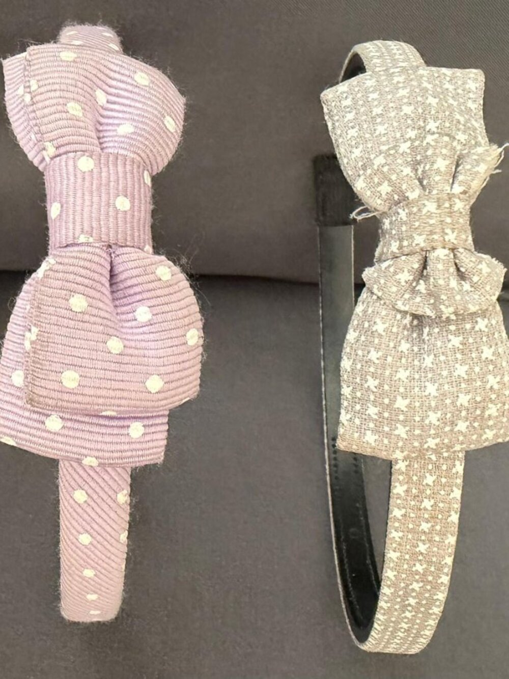 Set of 3 Girls' Fabric Bow Headbands